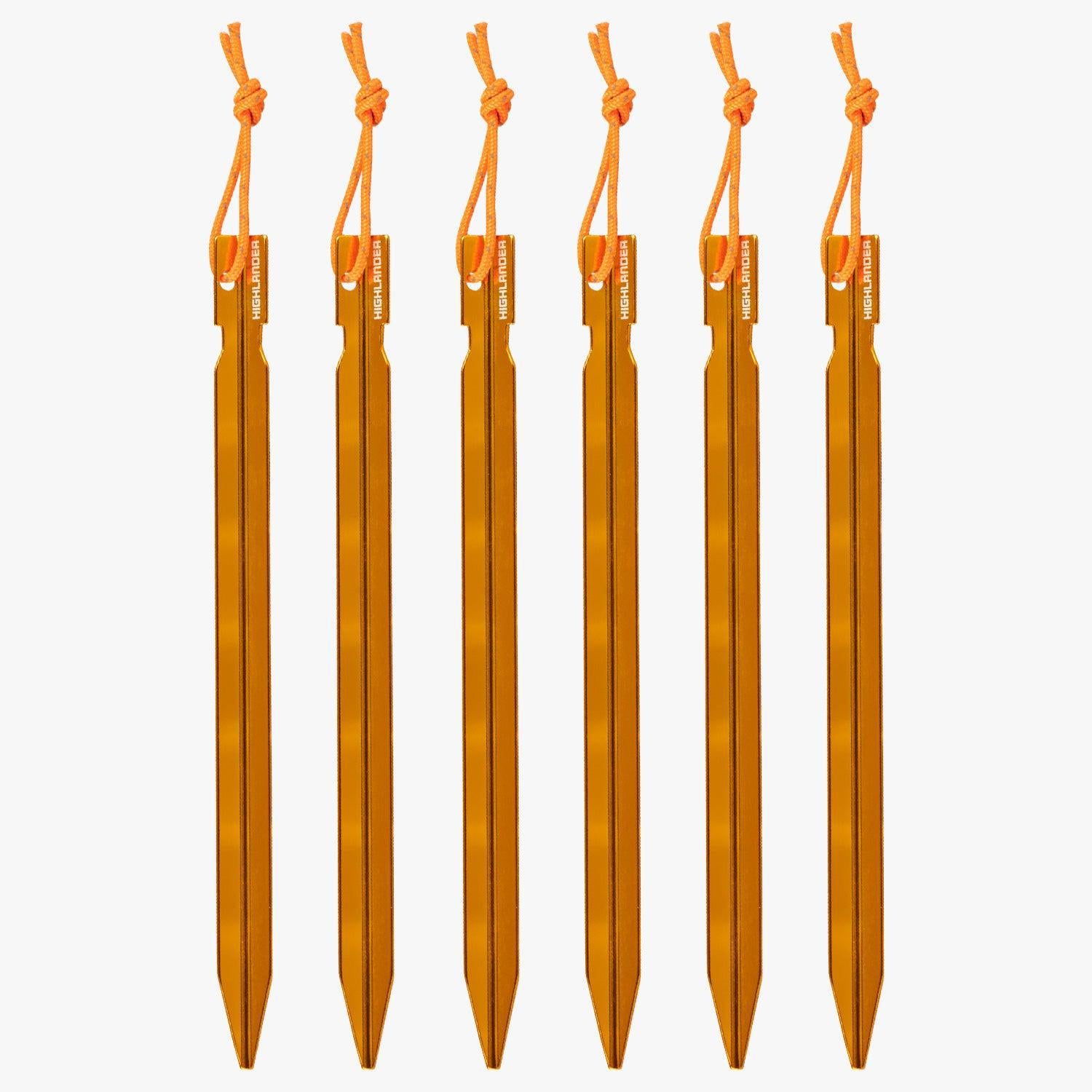 ARROW ALUMINIUM PEGS 18CM / 7INCH - 6 PACK