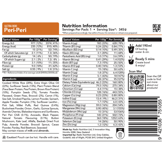 Peri Peri Meal - Ultra - 800kcal