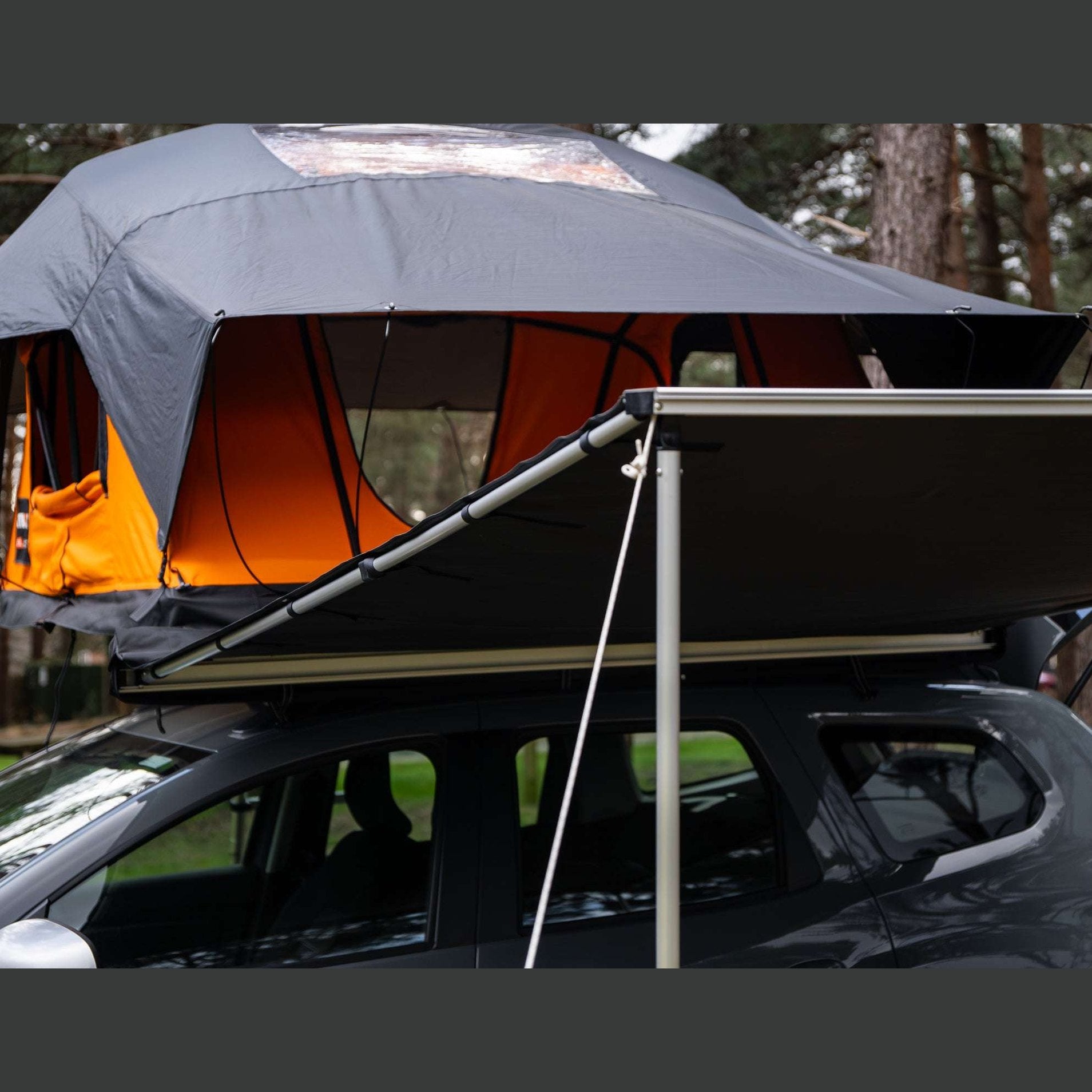TentBox Side Awning Set (Universal Brackets) 2023 Update: Enhanced materials and a more durable design for the moving parts. The TentBox Side Awning is the ideal addition to your camp, providing shelter from both rain and sun. With its simple, sturdy cons