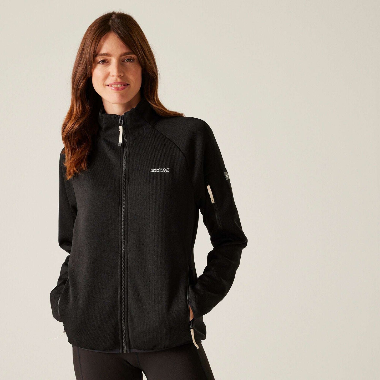 Regatta Women's Ravenhill Full Zip Fleece | Black Light Vanilla