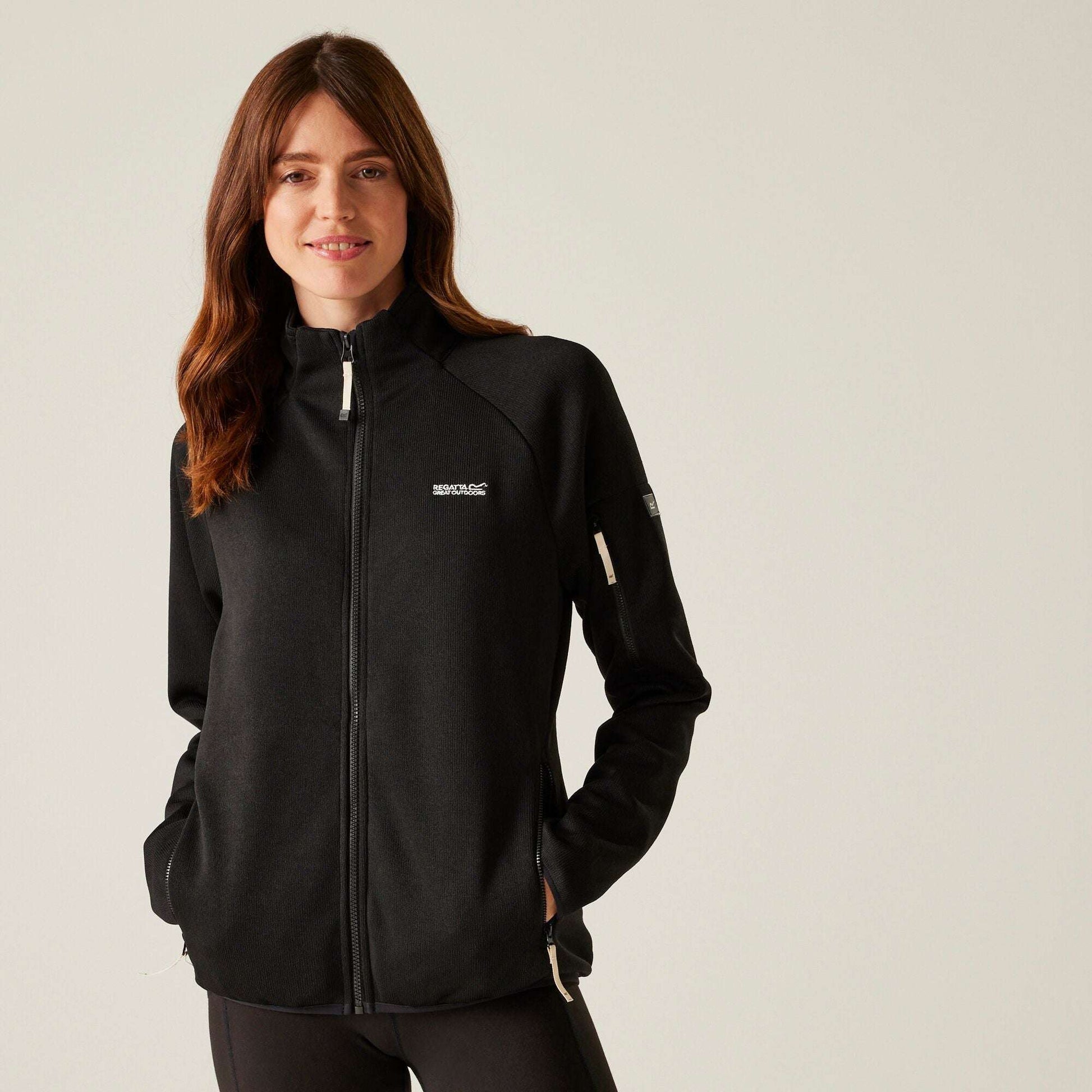 Regatta Women's Ravenhill Full Zip Fleece | Black Light Vanilla