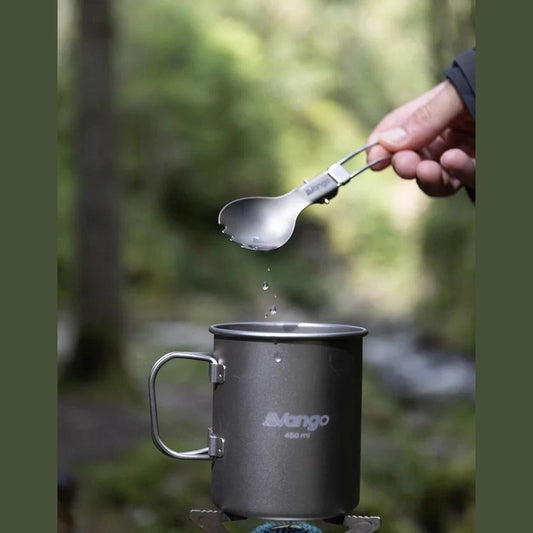 Folding Titanium Spork | Lightweight Camping Cutlery for Hiking & Travel