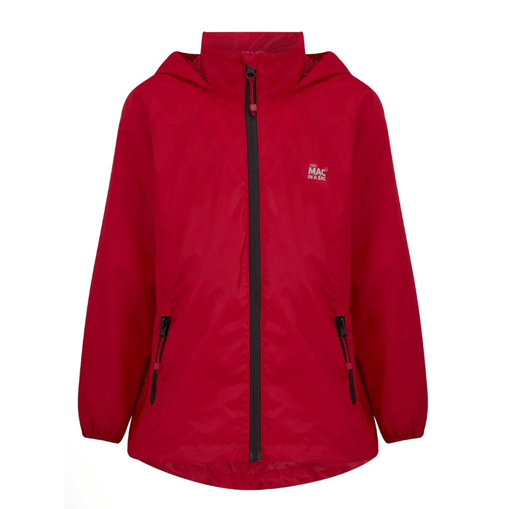 Mac In a Sac Origin 2 Edition Kids Waterproof Jacket|Red