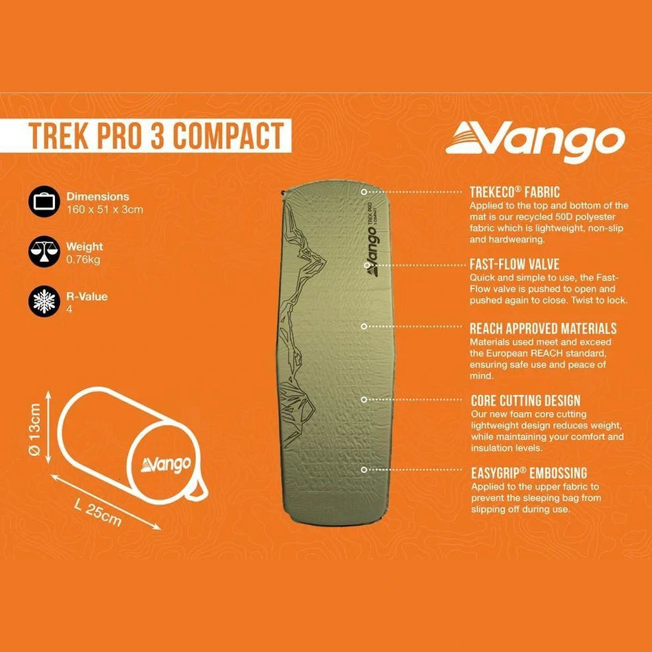 Vango Trek Pro 3 Compact Camping Mat