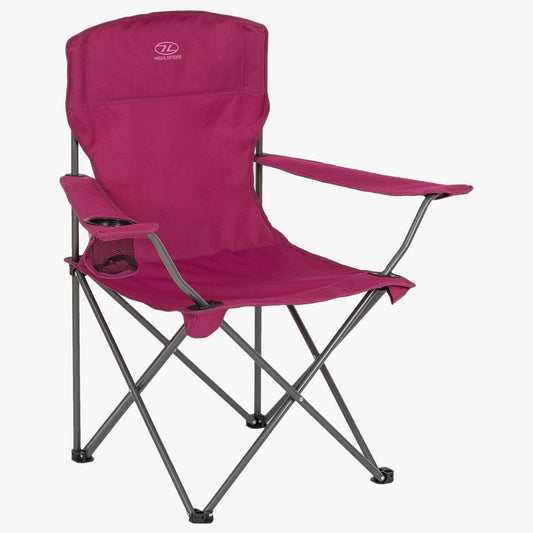 Highlander Edinburgh Camping Chair | Folding Camping Chair with Cup Holder