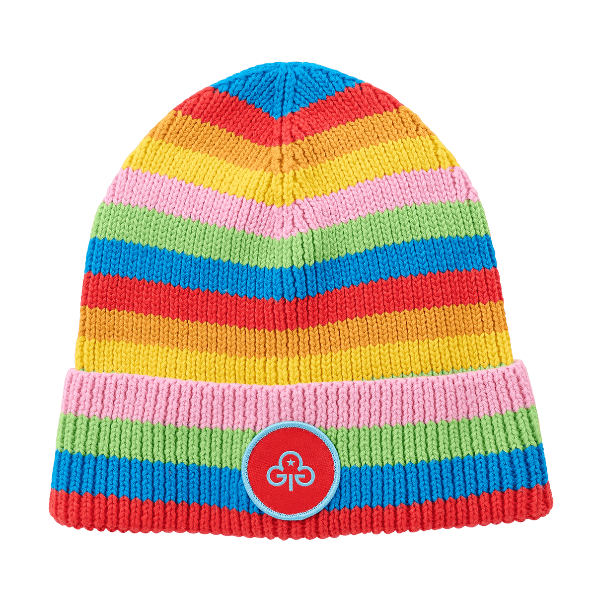 Rainbows uniform striped beanie