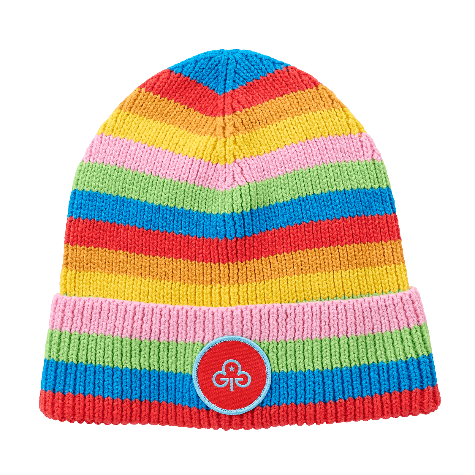 Rainbows uniform striped beanie