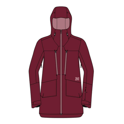 Ziener Reinka Women’s Ski Jacket – Insulated & Breathable Snow Jacket, Berry UK 10 / EU 38