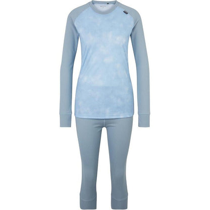 Ziener Jesina Women’s Winter Sports Top – Performance Layer, Blue Stripe / Frozen Blue UK 10 / EU 38