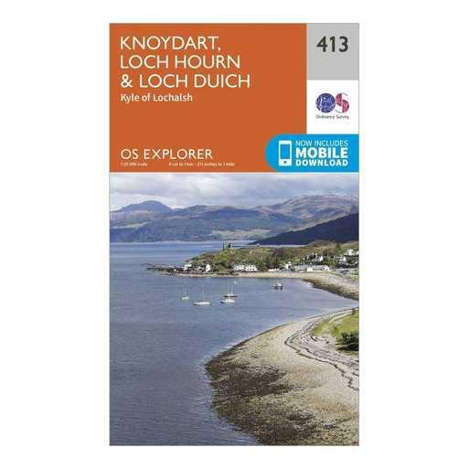 OS Map of Knoydart, Loch Hourn & Loch Duich: Explorer 413