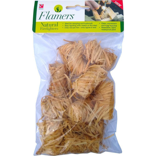 Flamers Natural Firelighters 10 Pack – Easy Light Fire Starters for Camping & Bushcraft