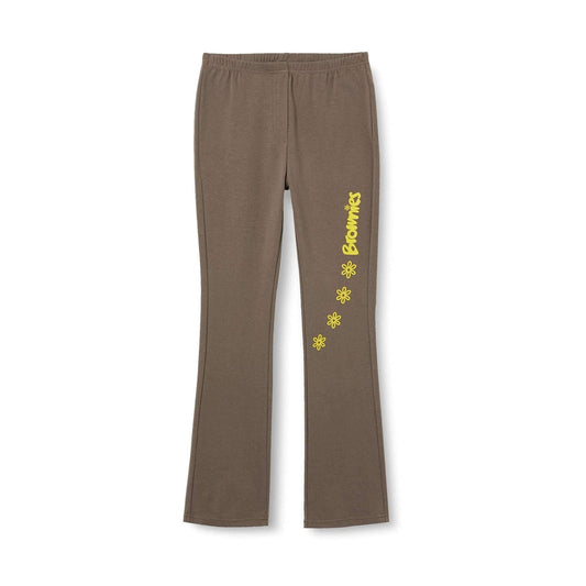 Brownie Girl's Leggings, Brown