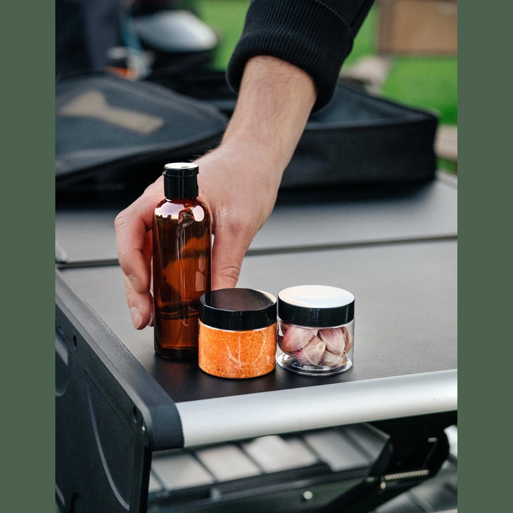 KitchenBox - Complete Camp Kitchen, Includes Stove, Chairs and Cooking Utensils The KitchenBox is a hassle-free kitchen built into a compact box. Easy to carry and designed to fit in your car boot, it sets up in seconds and includes everything you need to