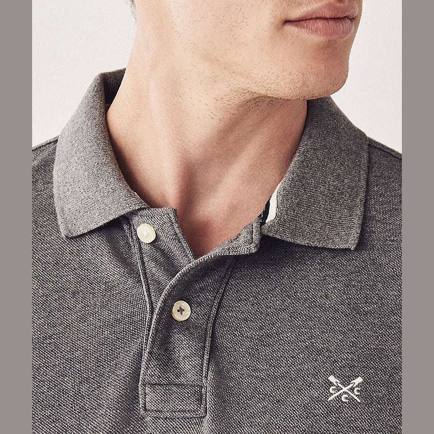 Crew Classic Pique Polo Grey Marl