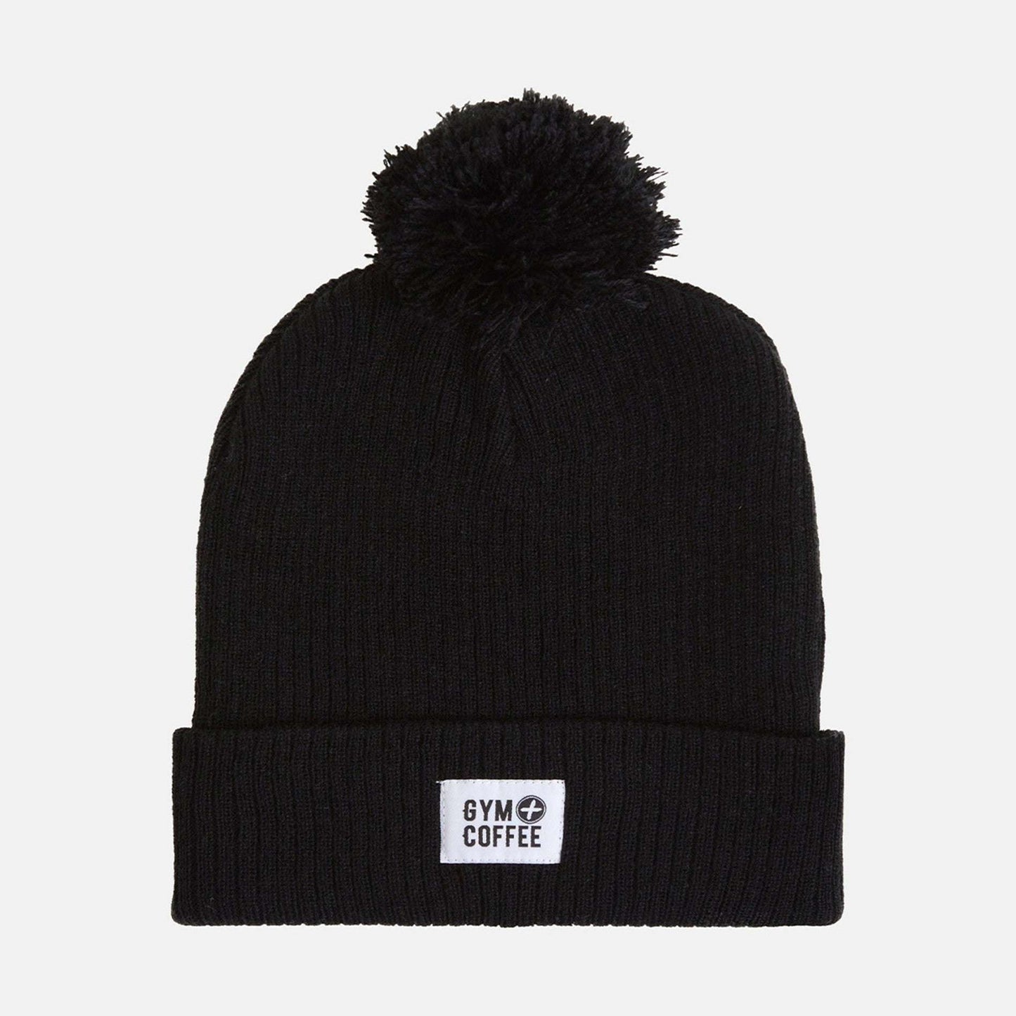Jet Black Bobble Beanie