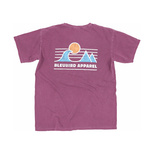 Bleubird Berry Horizon Tee - Large