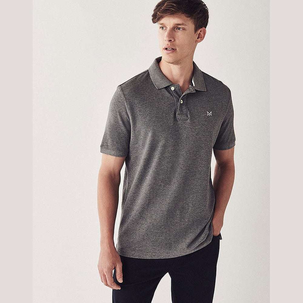 Crew Classic Pique Polo Grey Marl