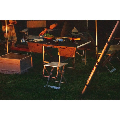 KitchenBox - Complete Camp Kitchen, Includes Stove, Chairs and Cooking Utensils The KitchenBox is a hassle-free kitchen built into a compact box. Easy to carry and designed to fit in your car boot, it sets up in seconds and includes everything you need to