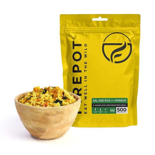 Firepot Dal and Rice with Spinach