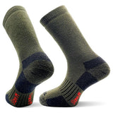 Moggans Full Cushion Merino Crew Socks Green