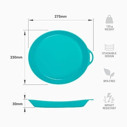Unisex ' S Ellipse Camping, Travel & Outdoor Plate, Teal