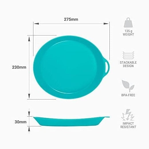 Unisex ' S Ellipse Camping, Travel & Outdoor Plate, Teal
