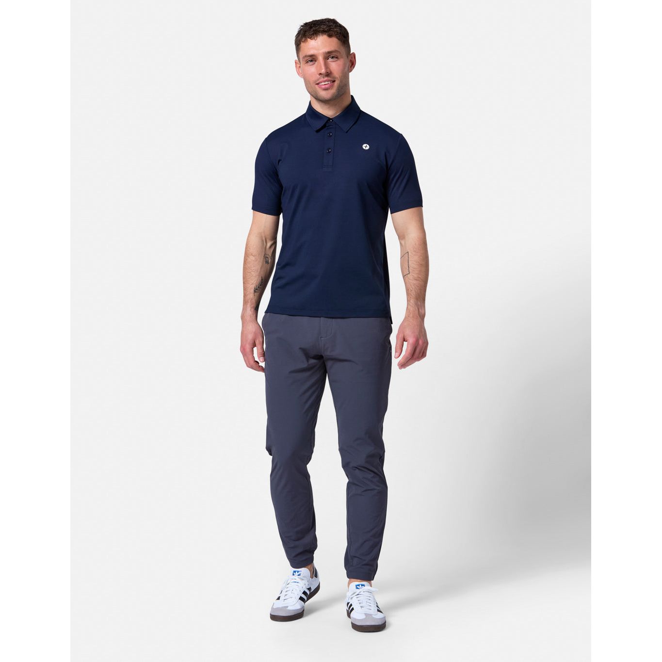 Gym+Coffee Men's Coffee Polo Obsidian
