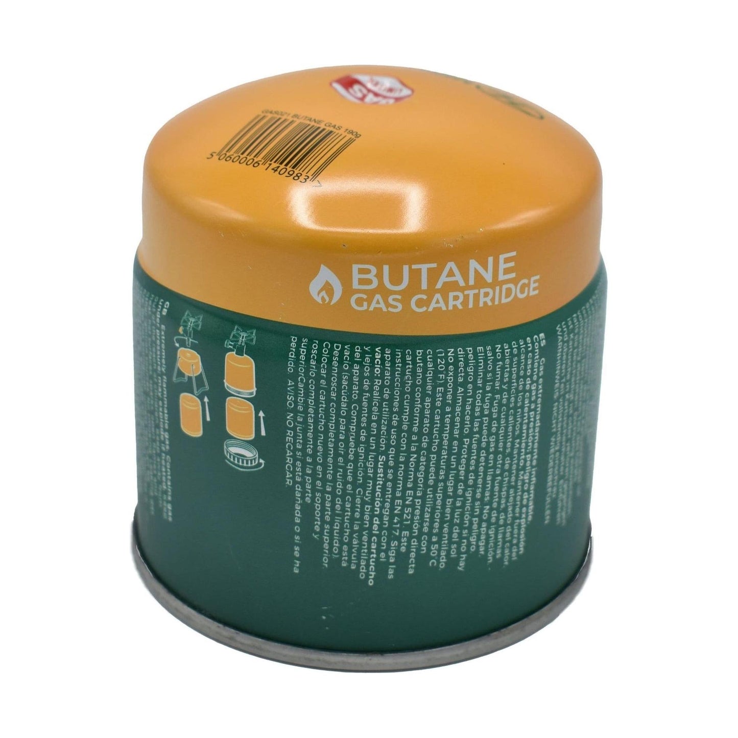 Highlander Pierceable Butane Gas Cartridge - 190g