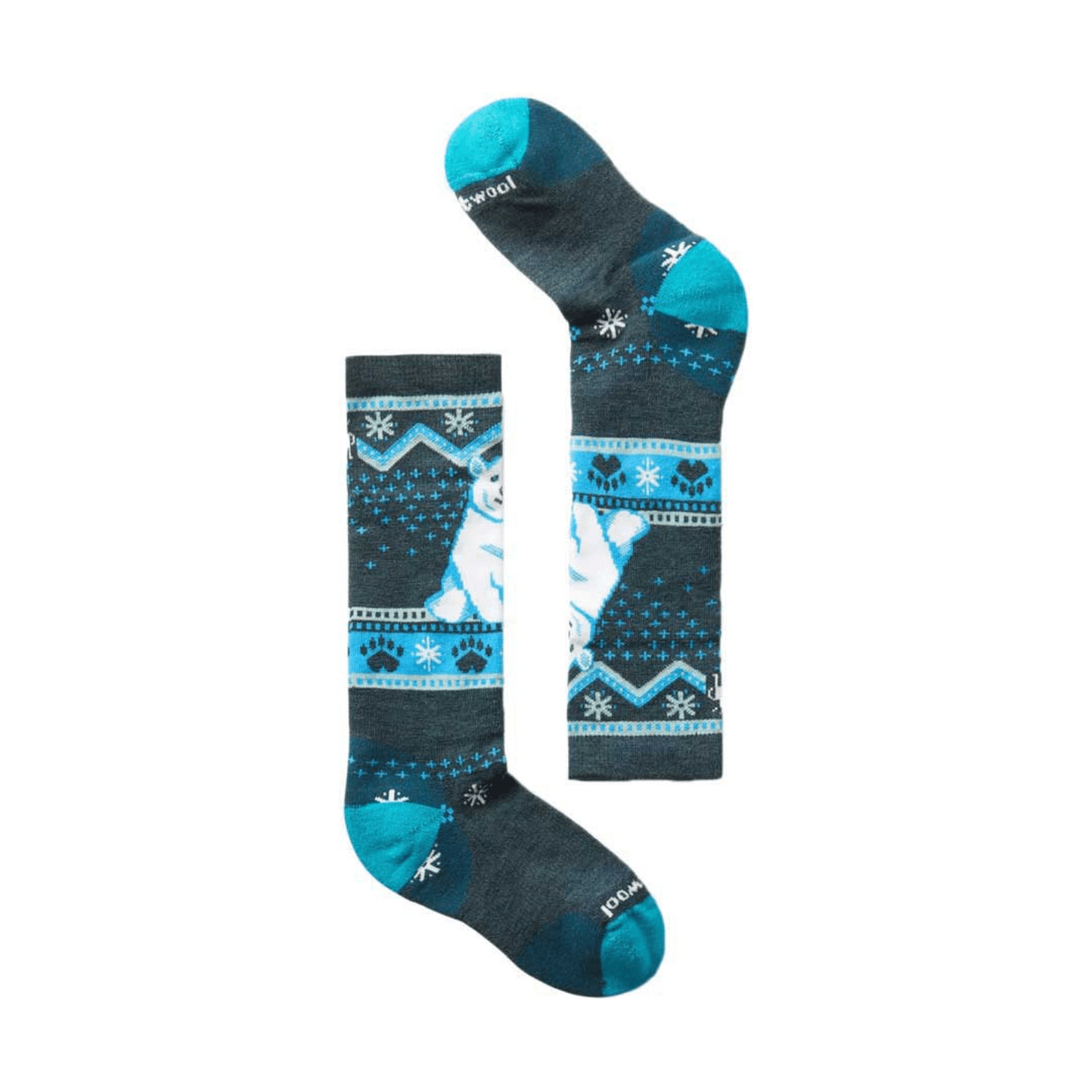 Kids Wintersport full cushion Twilight blue bear socks SML
