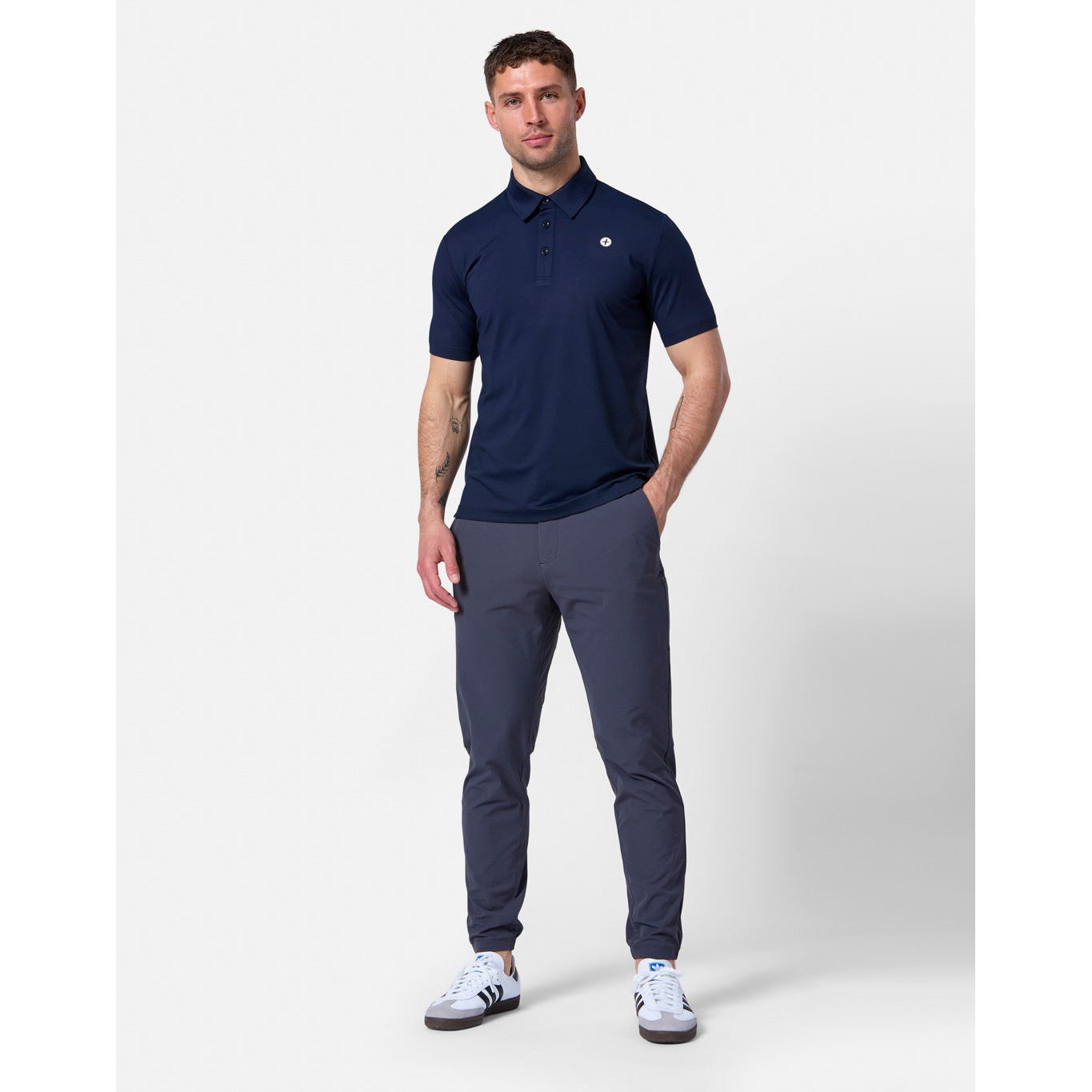 Gym+Coffee Men's Coffee Polo Obsidian