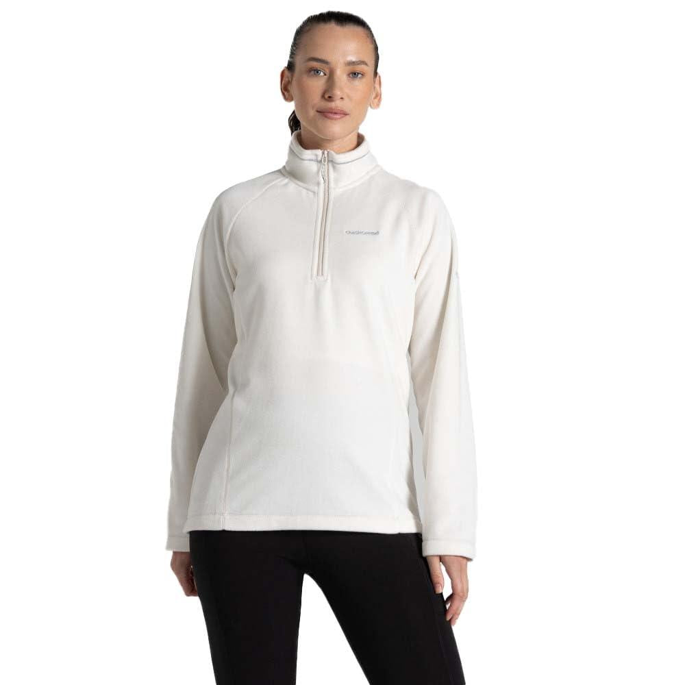 Craghoppers Womens Miska VI Half Zip Fleece Pullover Sweater, Sea Salt