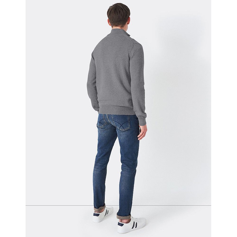 Crew Classic Half Zip Knit Grey Marl