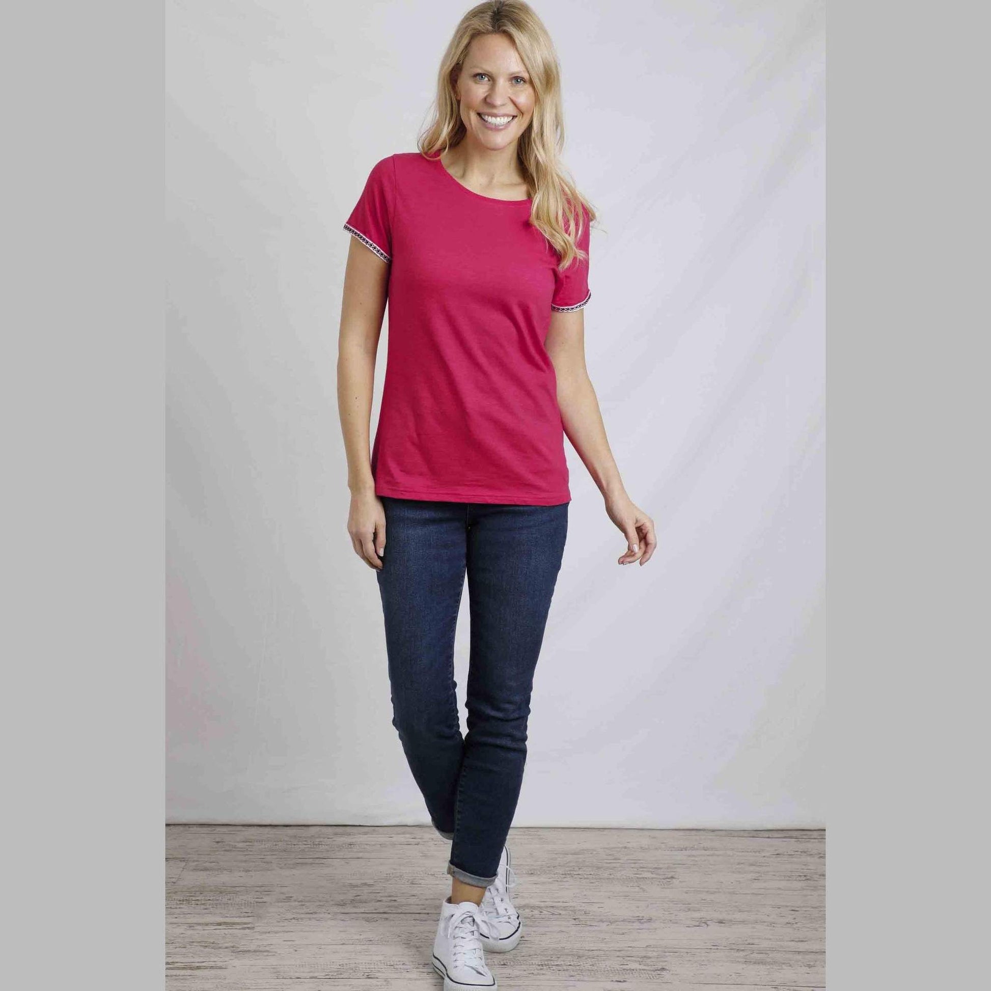 Weird Fish Women's Teya Tee Hot Pink