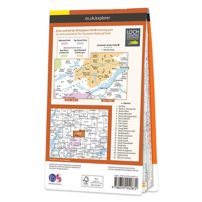 OS Explorer Map Ben Lawers & Glen Lyon OL48