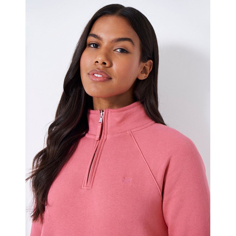 Crew Half Zip Sweat Rapture Rose
