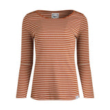 Weird Fish Mila Long Sleeve Ribbed Outfitter T-Shirt Light Cream