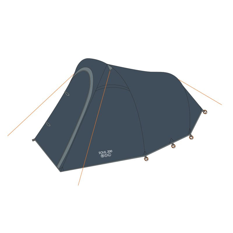 Vango Soul 200 Pole Tent Deep Blue