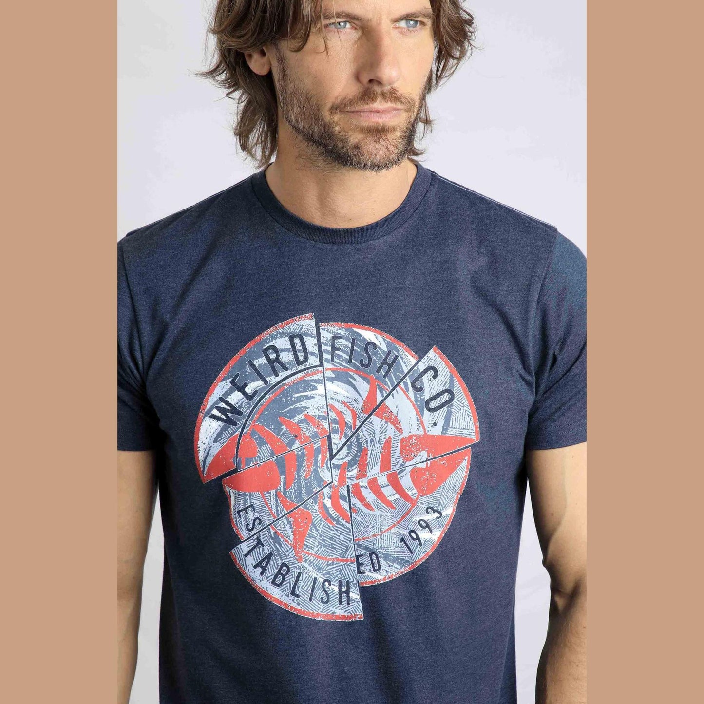Weird Fish Men's Vortex Tee Navy