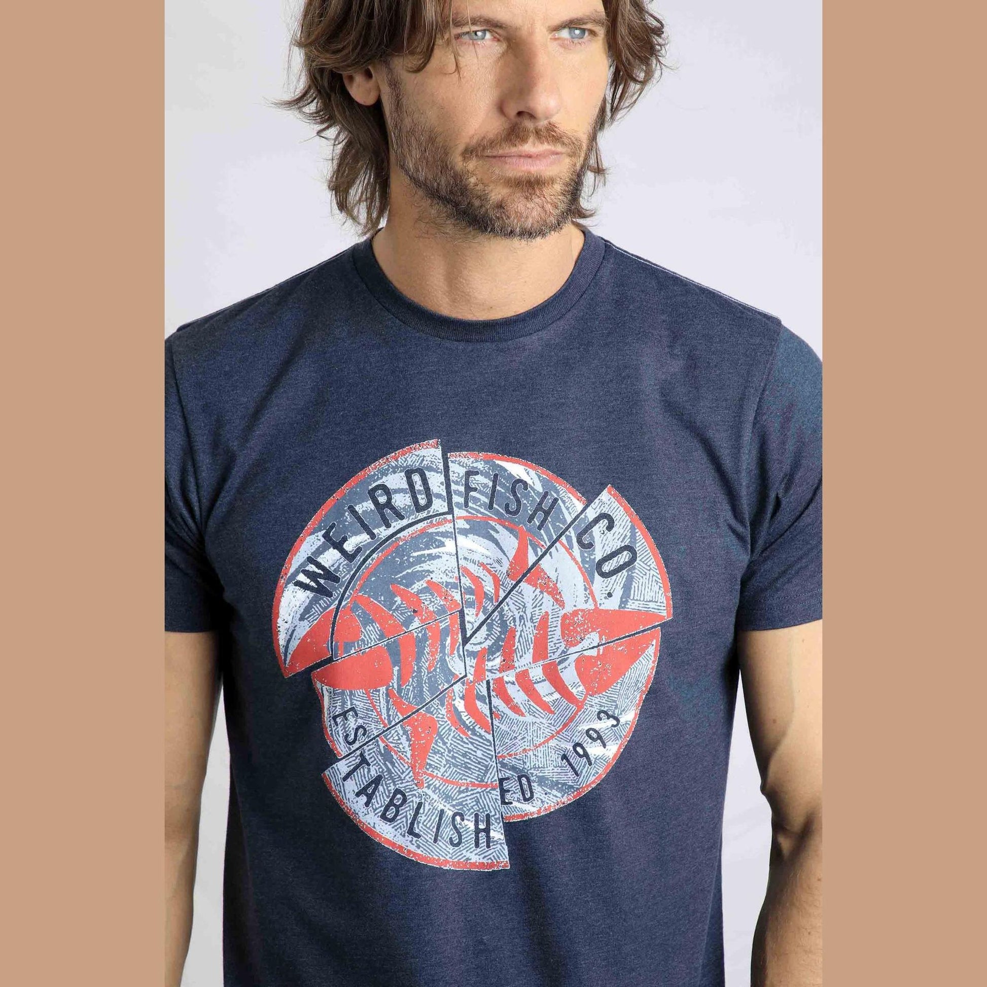 Weird Fish Men's Vortex Tee Navy