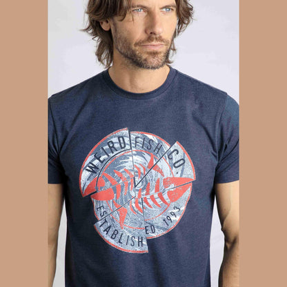 Weird Fish Men's Vortex Tee Navy