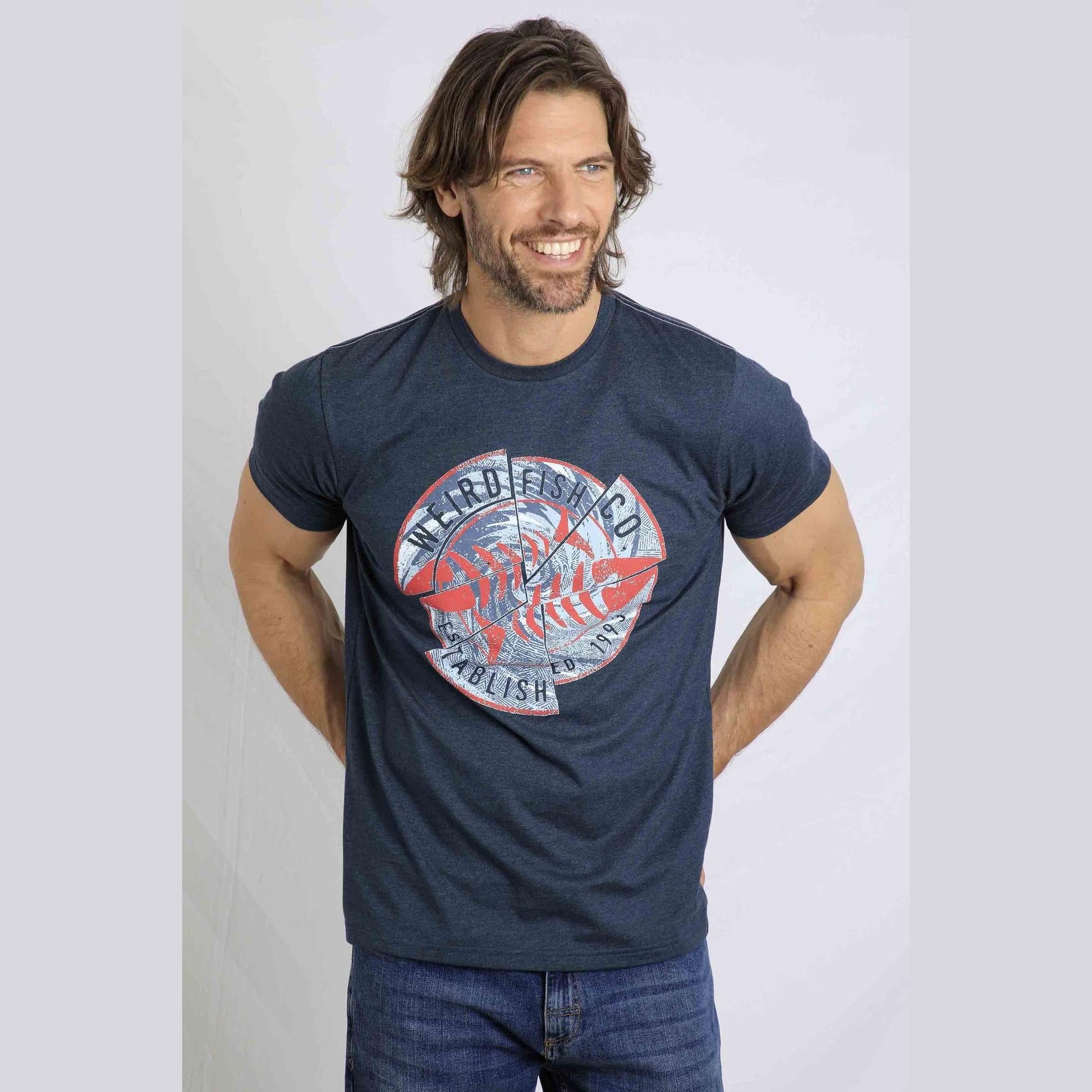 Weird Fish Men's Vortex Tee Navy